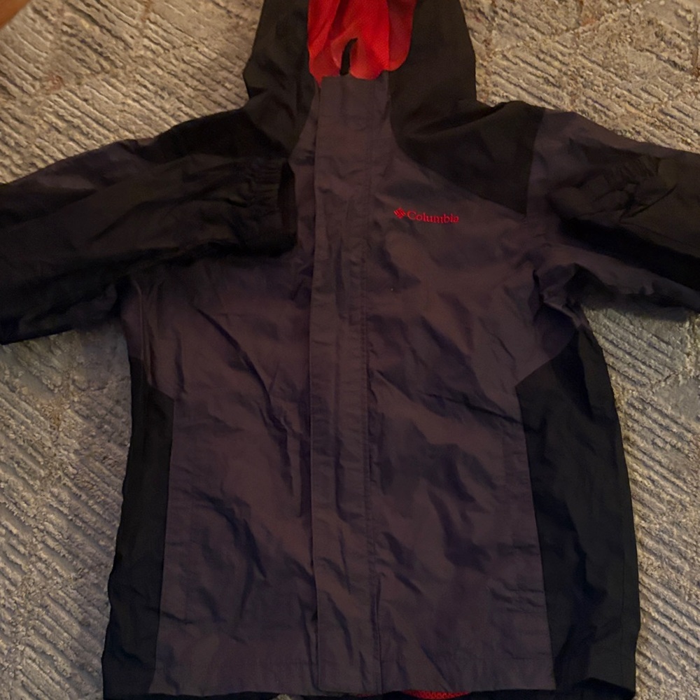 Columbia Kids' Black and Red Raincoat
